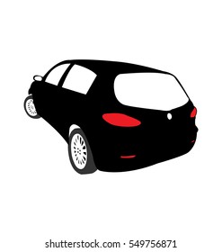 Silhouette of Car vector black 
