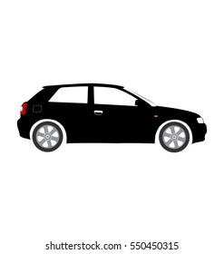 Silhouette of Car vector black 