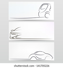 Silhouette of car. Vector illustration