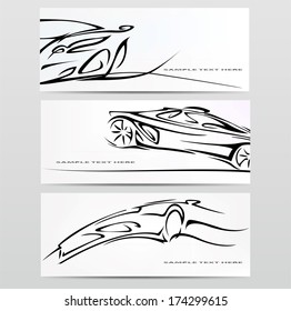 Silhouette of car. Vector illustration
