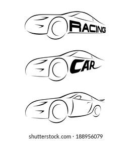 Silhouette of car. Vector illustration