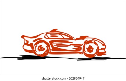Silhouette of car. Vector illustration