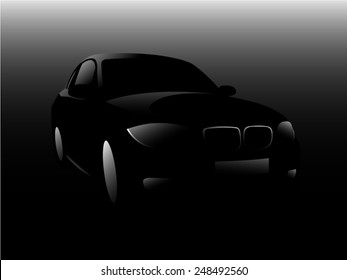 Silhouette car. Vector illustration