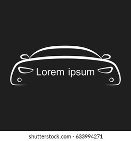 Silhouette of car. Vector illustration