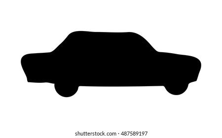 silhouette car vector symbol icon design. Beautiful illustration isolated on white background