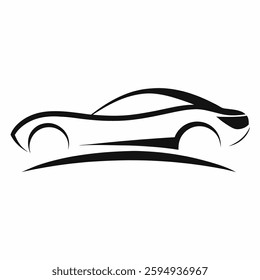 silhouette of a car in a white background