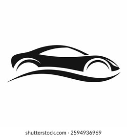 silhouette of a car in a white background