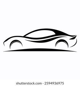 silhouette of a car in a white background
