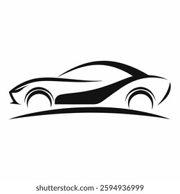 silhouette of a car in a white background