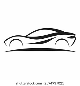silhouette of a car in a white background