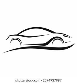 silhouette of a car in a white background