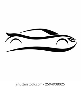 silhouette of a car in a white background