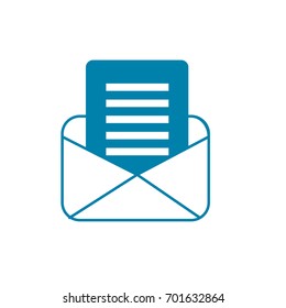 silhouette card letter with important message information