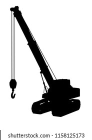 silhouette of cargo crane vector