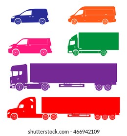 silhouette Cargo Truck and Van set