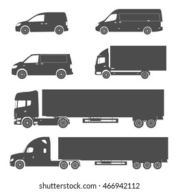 silhouette Cargo Truck and Van set
