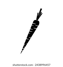 Silhouette of a carrot image vector illustration 