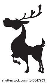 silhouette cartoon deer