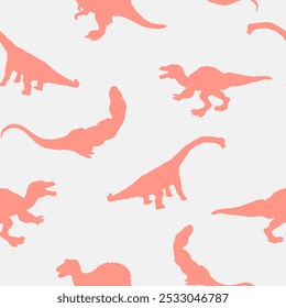 Silhouette cartoon dinosaurus on white background. Vector