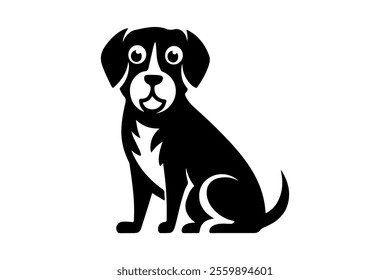 silhouette, cartoon, doggy, drawing, dogs, illustration, animal, puppy, black, 