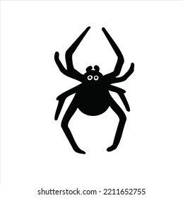 silhouette  cartoon spider vector illustration
