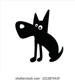 silhouette cartoon wolf vector illustration