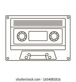 Silhouette cassette design illustration icon vector graphic