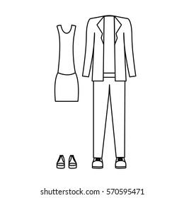 silhouette with casual clothes fashion design