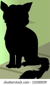 silhouette of a cat	