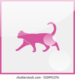 Silhouette of cat.