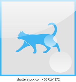 Silhouette of cat.