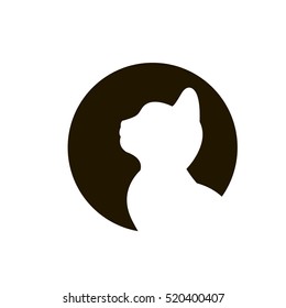 silhouette of a cat in the background, cat vector,