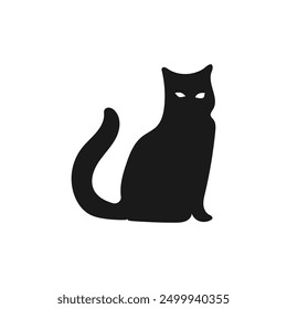 Silhouette einer Katze mit ihrem Verhalten