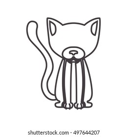 silhouette with cat domestic animal