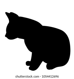 silhouette of a cat on a white background