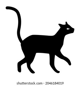 silhouette of a cat on a white background