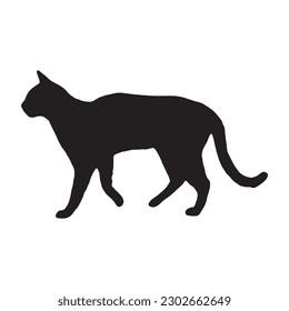 silhouette of a cat on a white background