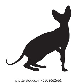 silhouette of a cat on a white background
