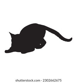 silhouette of a cat on a white background