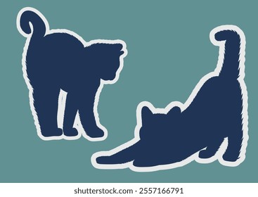 silhouette of a cat on a white background