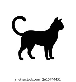 silhouette of a cat on a white background