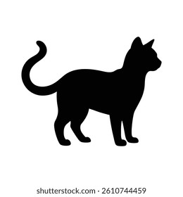 silhouette of a cat on a white background