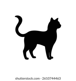 silhouette of a cat on a white background
