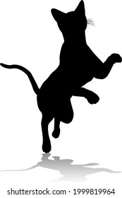 A silhouette cat pet animal detailed graphic