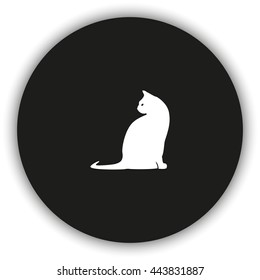 Silhouette of cat. Pet illustration.