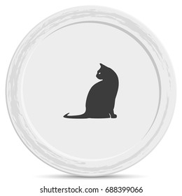 Silhouette of cat. Pet illustration.