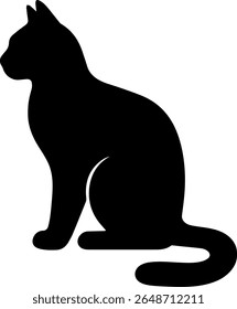 silhouette of a cat sitting