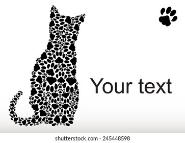 Silhouette cat from cat tracks