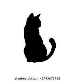 silhouette of a cat - vector icon