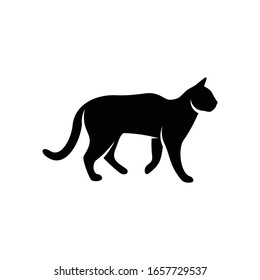 Silhouette Cat vector ilustration design with black and white colour.